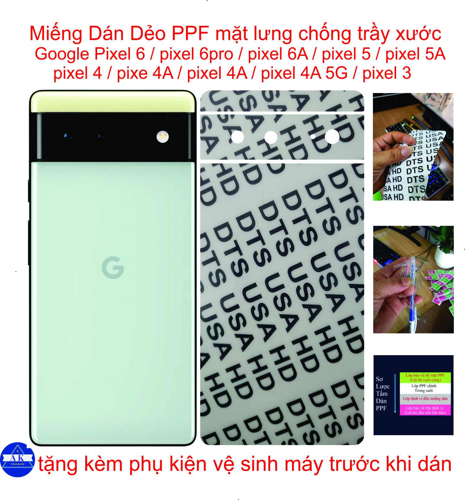 Miếng dán dẻo ppf trong suốt mặt lưng google pixel 6 / pixel 6a / pixel 6pro / pixel 5 / pixel 5a / pixel 4a / pixel 4 / pixel 4a 5g / pixel 3 / pixel 3a bảo vệ máy tránh trầy xước