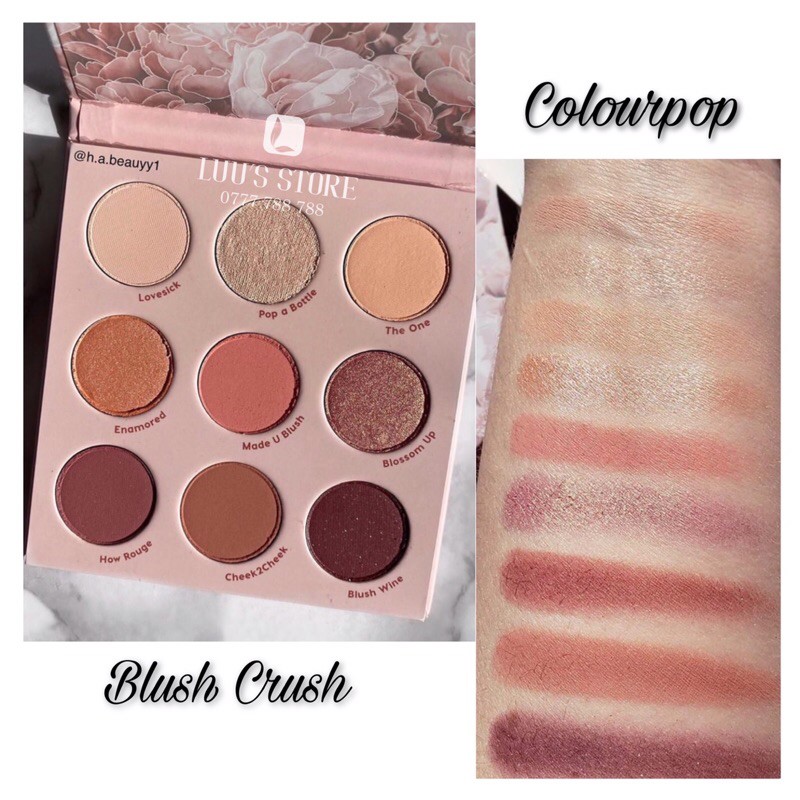 [Nhập RAISINGSTAR18, giảm 30k cho đơn 99k]Bảng Phấn Mắt Colourpop Blush Crush