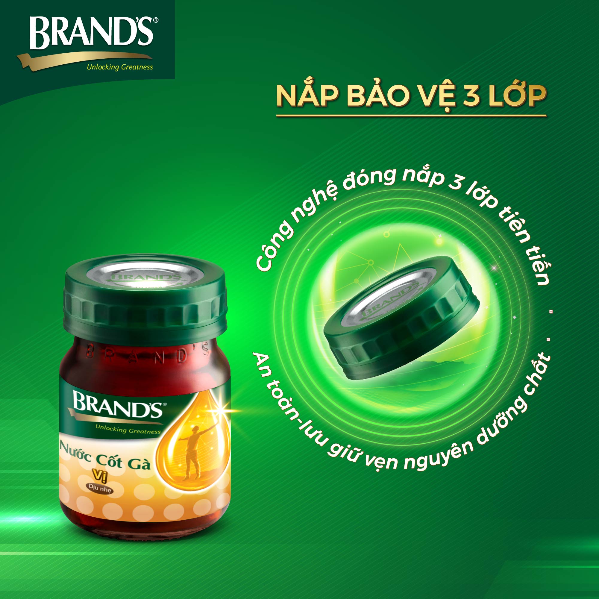 Combo 3 Hộp 6 Chai Nước Cốt Gà BRAND'S Vị Dịu Nhẹ (42ml/Chai)