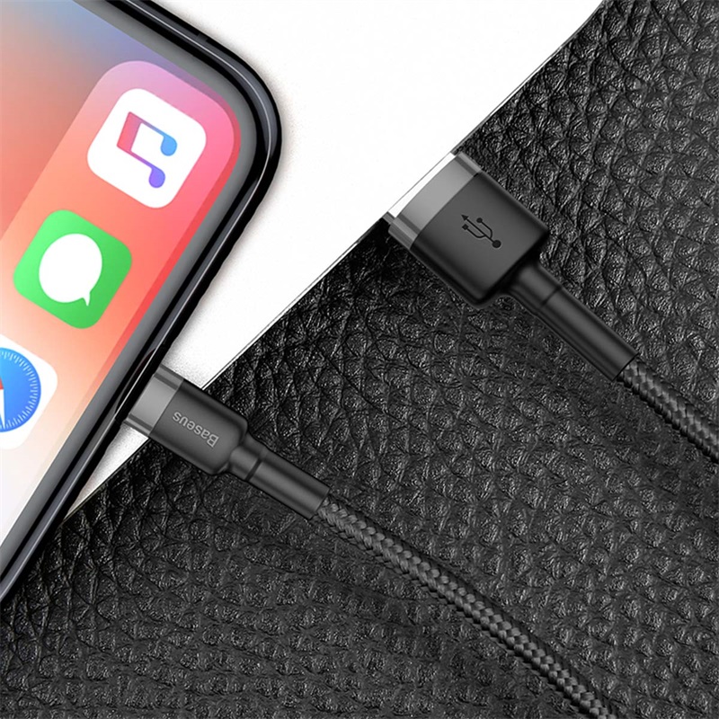 Cáp iPhone Baseus 2.4A Dây USB sạc nhanh cho iPhone 12 12 Pro Max 11 Cáp USB sạc nhanh cho Lightning iPhone XS XR X 8 7 6 5 6s
