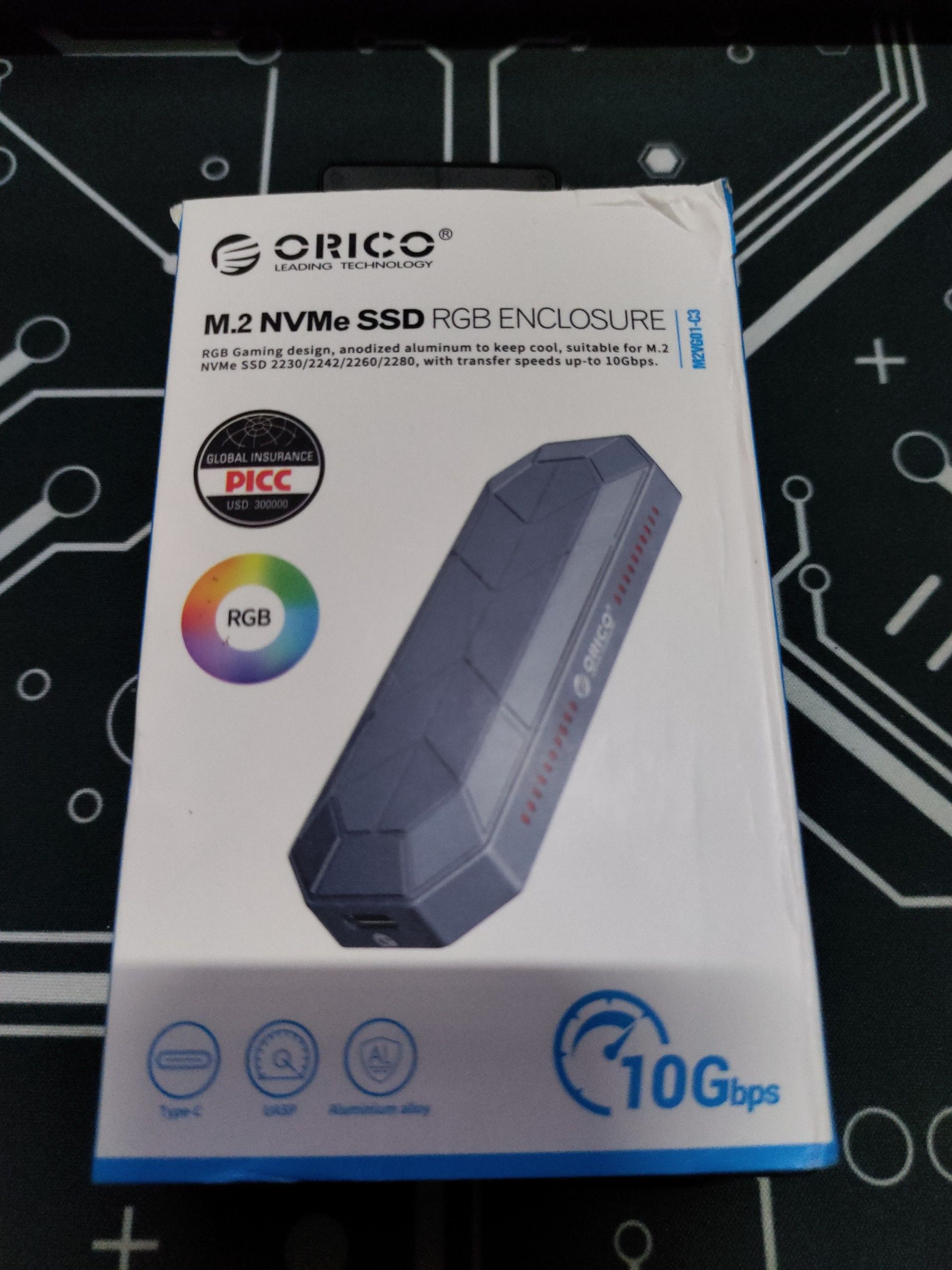 Box ORICO RGB NVMe M.2 SSD Tốc độ 10Gbps
