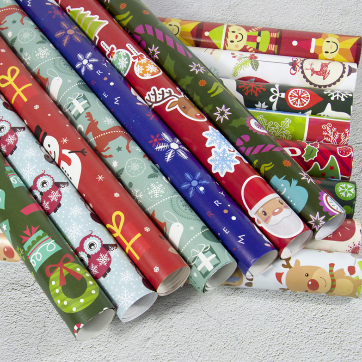 Giấy Gói Quà Giáng Sinh Noel Vui Vẻ