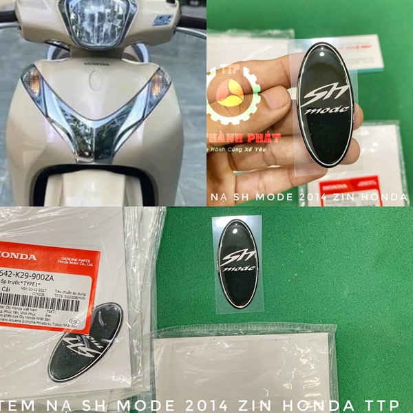 Tem nạ SH Mode đen zin ( 1 miếng )