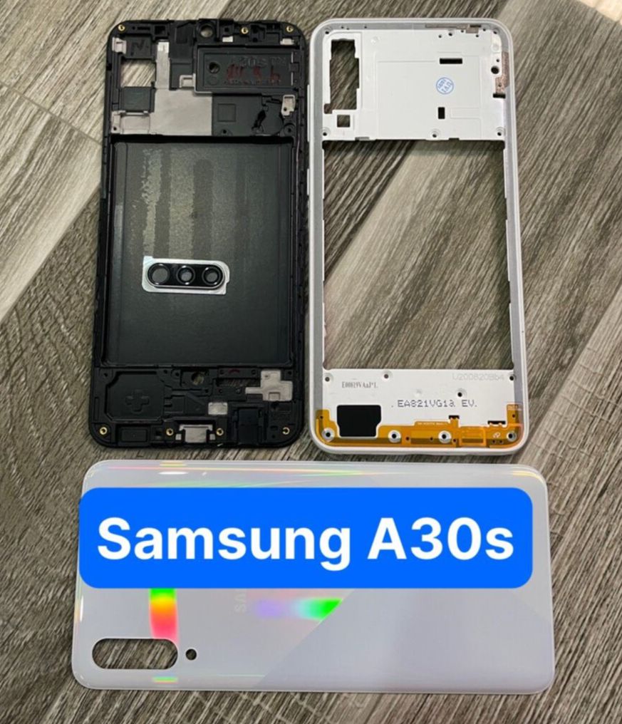 Bộ xương vỏ samsung A30s (zin) kèm khay sim,phím,kính camera