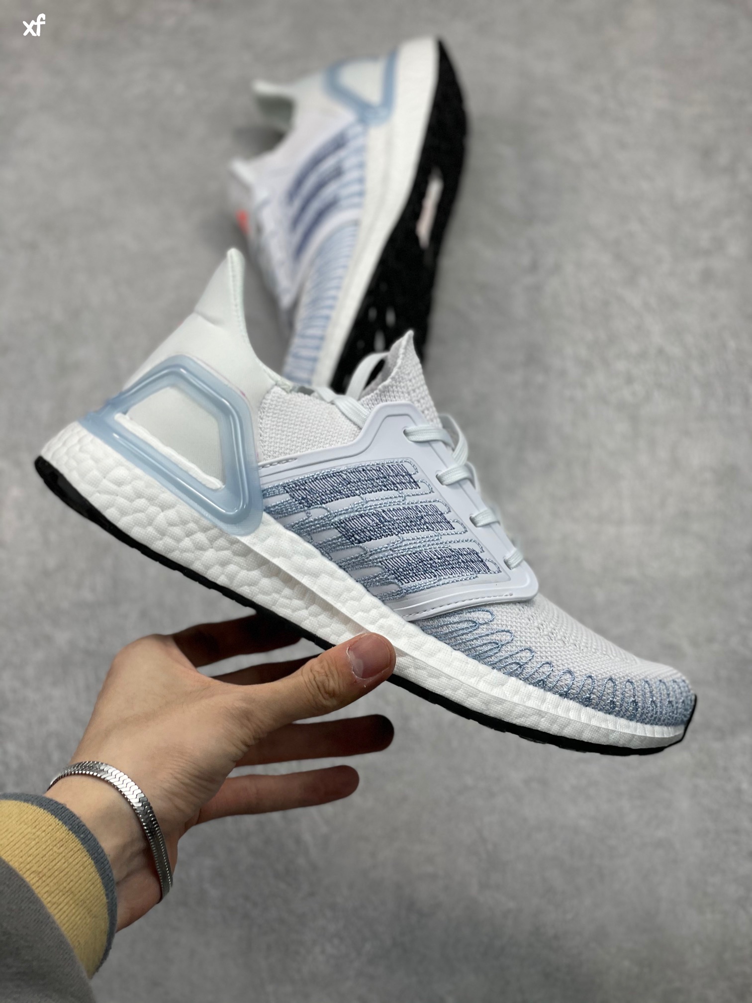 [HOT] Adidas Ultra Boost 20 White Light Blue 🏆 Chuẩn 1:1 Trung - Full Size 🏆