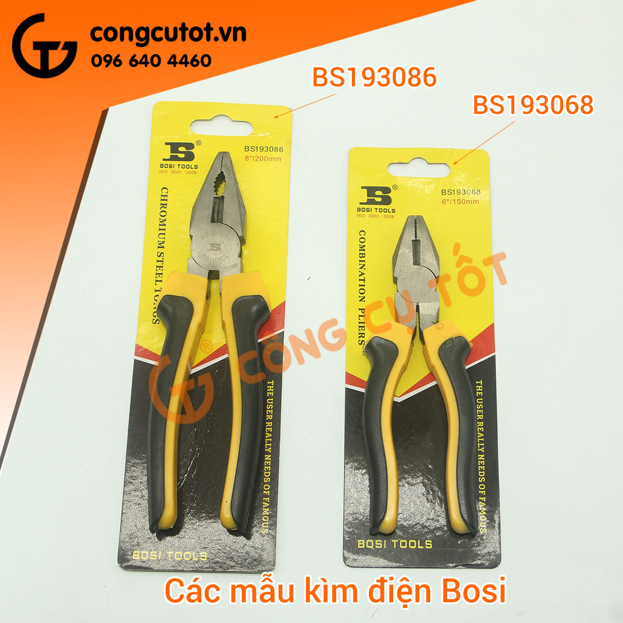Kìm điện Bosi 8 inch 200mm BS193088