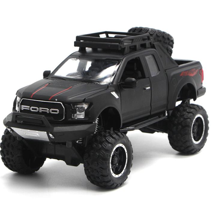 Xe mô hình ô tô xe bán tải Ford offroad tỉ lệ 1:32 - Xe bằng sắt và nhựa có âm thanh và đèn ĐỒ chơi trẻ em