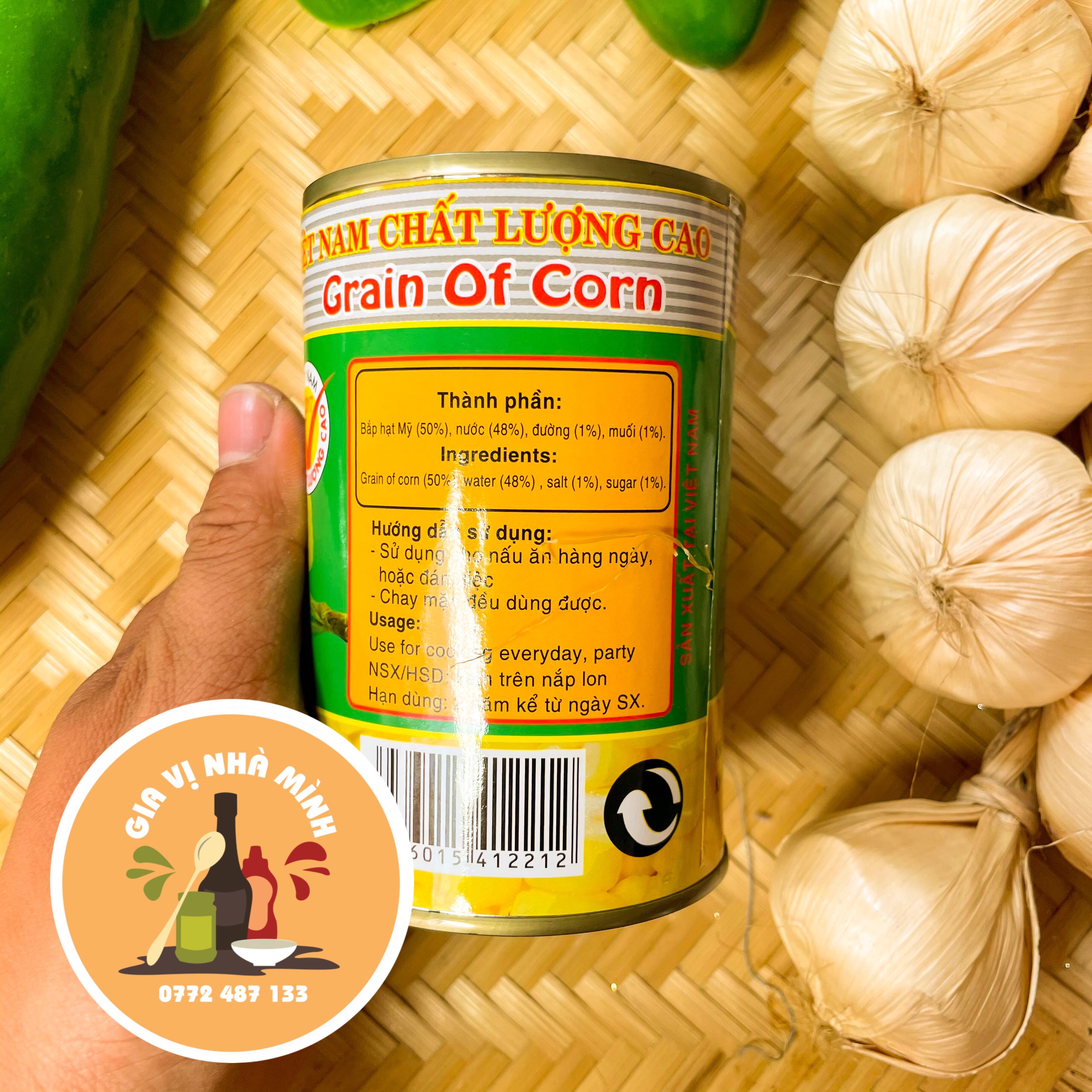 BẮP HẠT MỸ ĐÓNG LON NGUYÊN THẢO 425GR