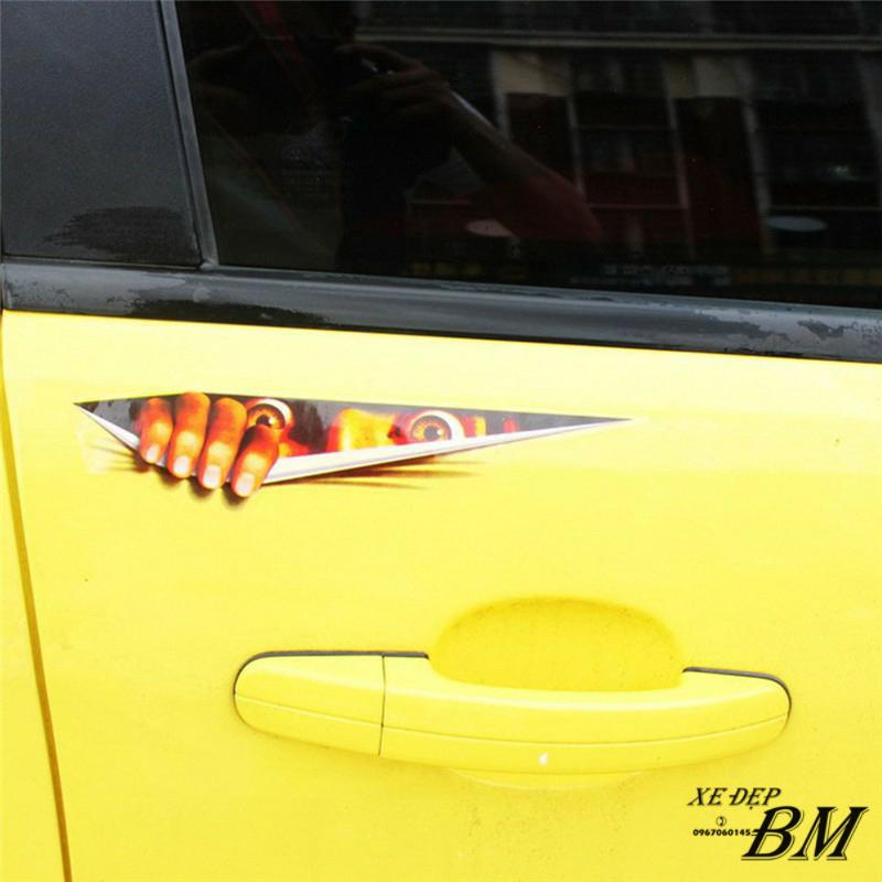 Decal dán xe hơi hình đôi mắt 3D