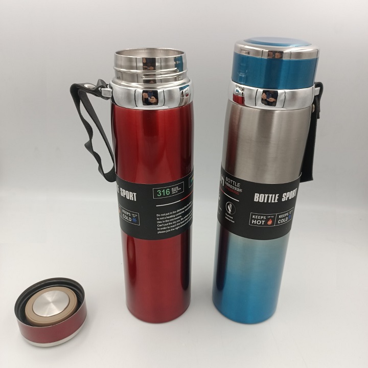Bình giữ nhiệt inox1000ml cao cấp có dây xách