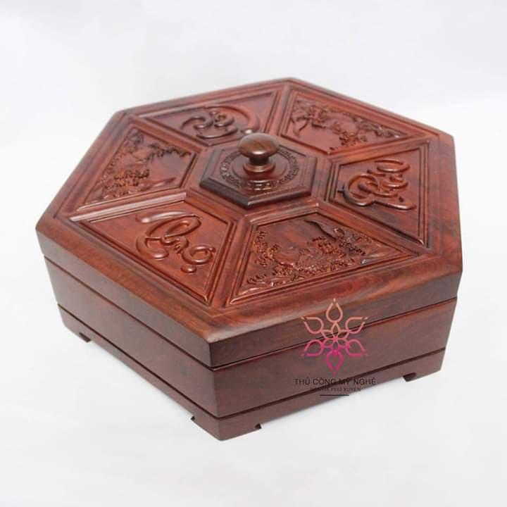Khay bánh kẹo tết gỗ Hương