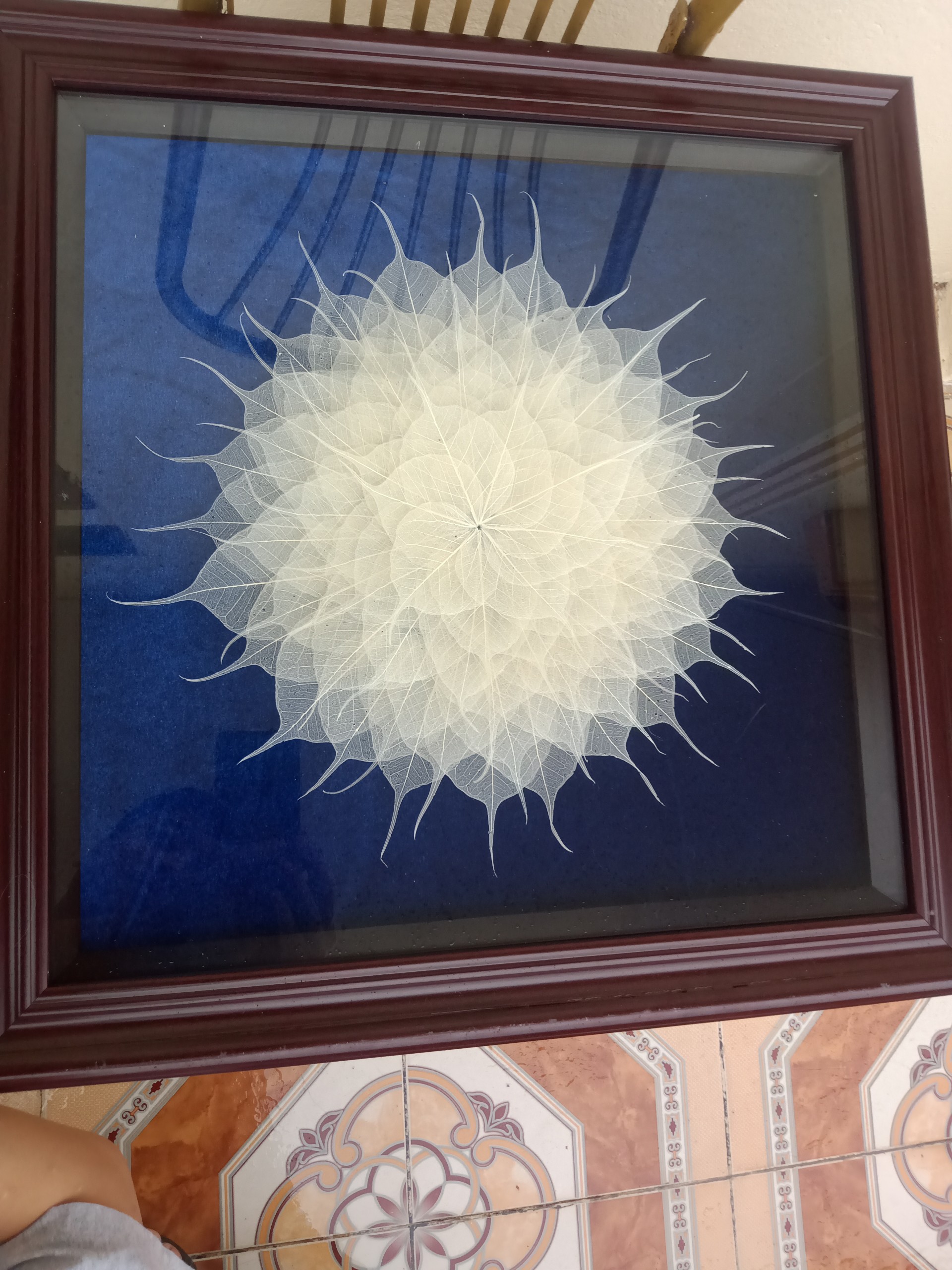Tranh xếp lá bồ đề kt 50x50cm