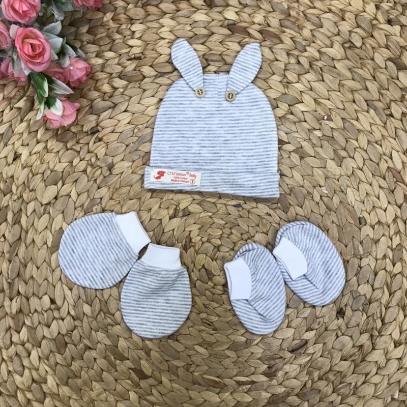 [HCM][Được chọn mẫu] Bộ nón bao tay bao chân cho bé sơ sinh