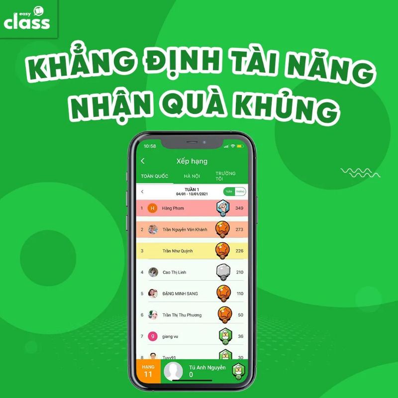 Thẻ học tiếng anh trọn đời Easy Class