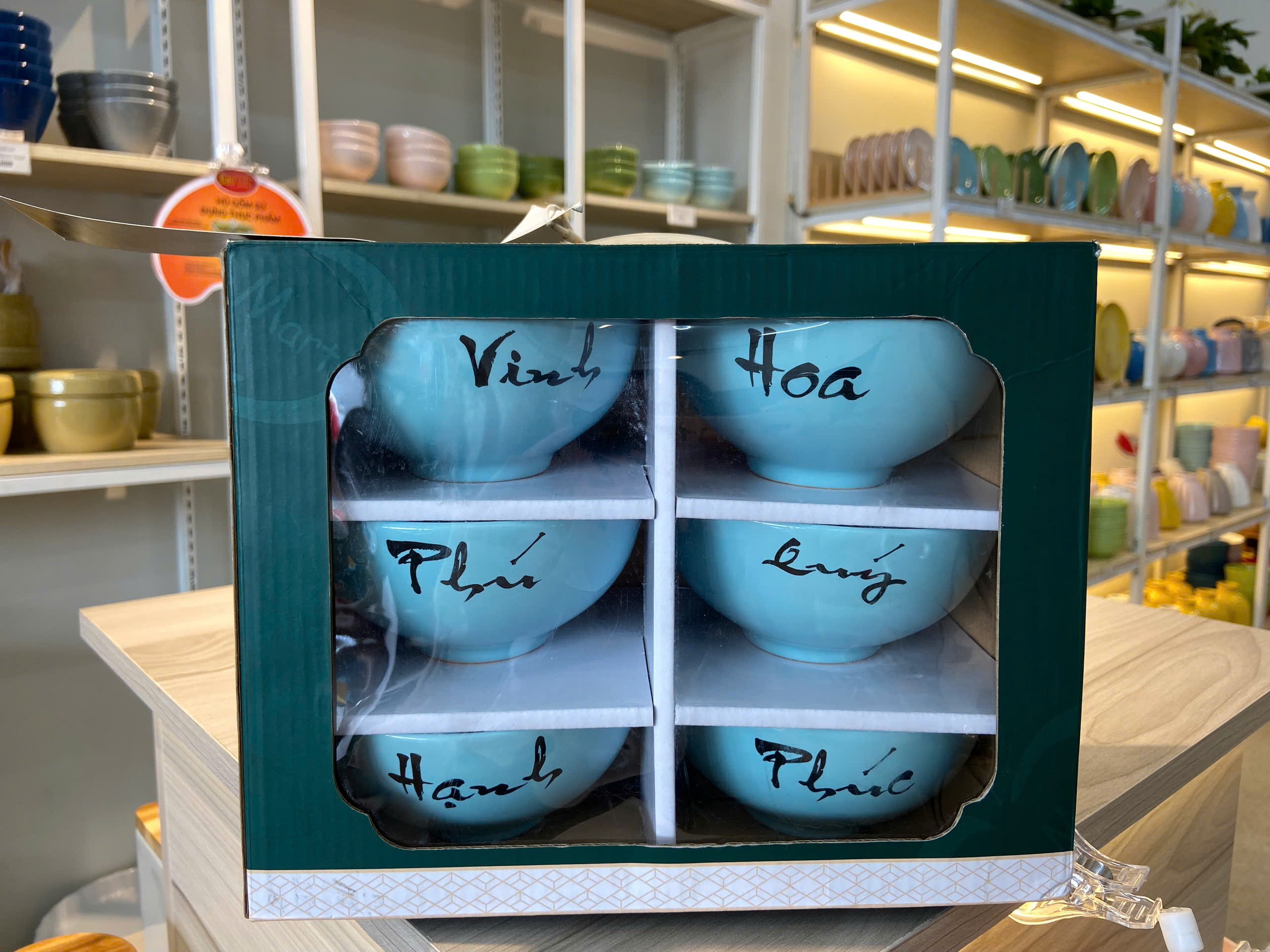 Bộ 6 chén ăn gốm khắc tên cao cấp - Made4Home