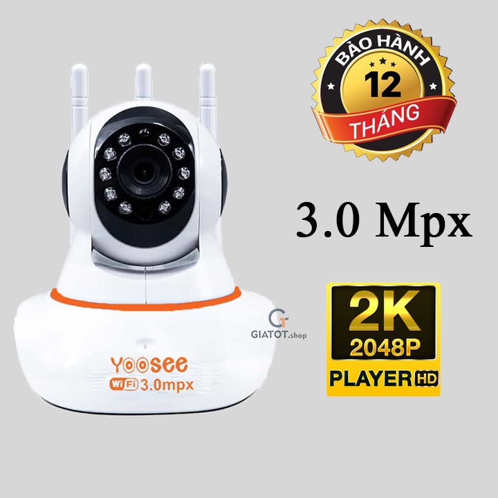 Camera Yoosee 3 Anten IP Wifi HD1080 - HÌNH ẢNH SĂC NÉT, CAMERA IP YOOSEE 360 ĐÀM THOẠI 2 CHIỀU, QUAN SÁT RÕ NGÀY VÀ ĐÊM – HÀNG CHÍNH HÃNG