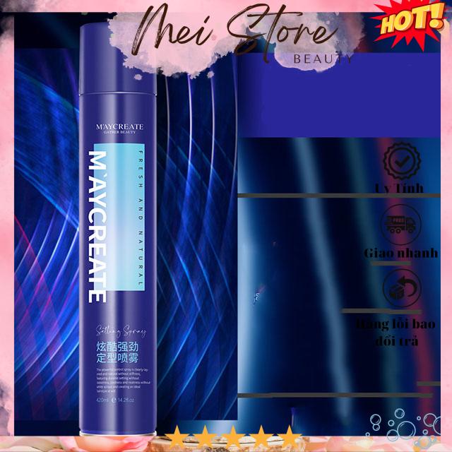[GIẢM 5% ĐƠN 129K][HCM]Keo Xịt Tóc Maycreate Gather Beauty 420mL