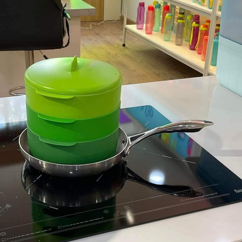 Xửng Hấp Tupperware Steam It 3 Tầng