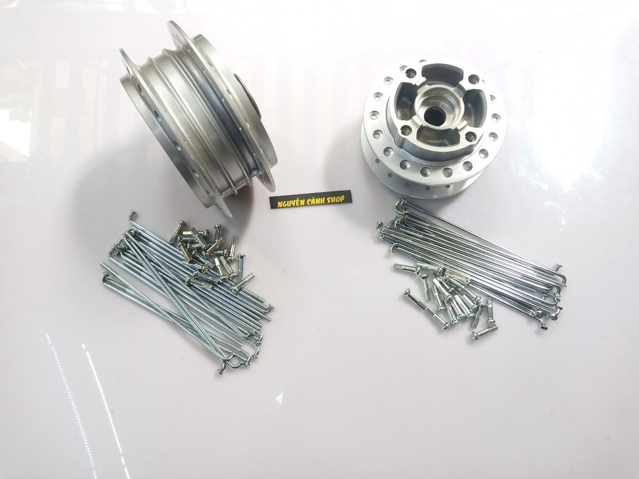Bộ đùm wave s110 trước sau có căm mạ crom