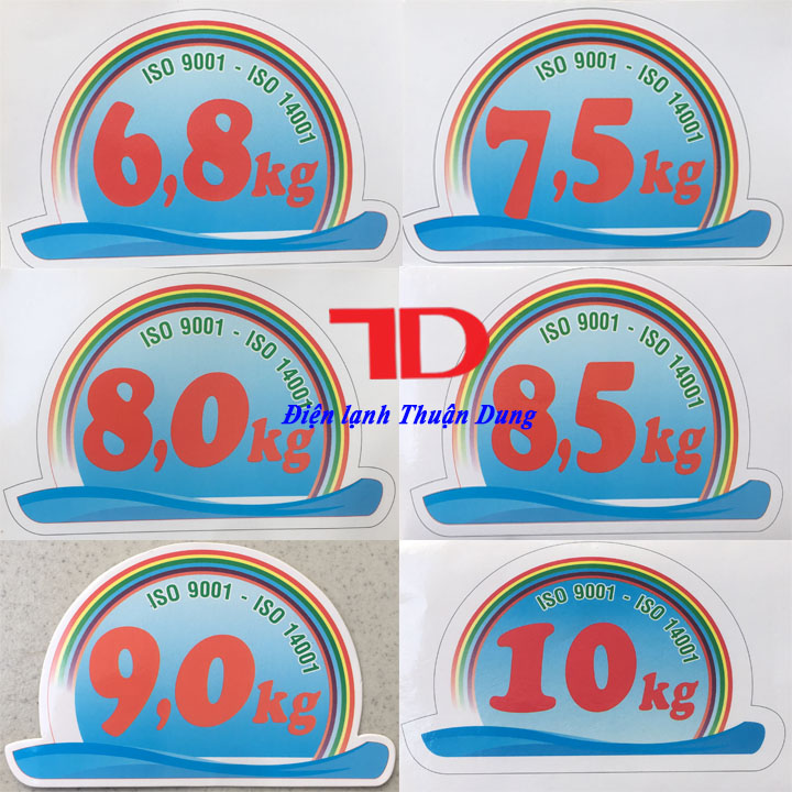 Tem dán trang trí Máy Giặt loại 12KG