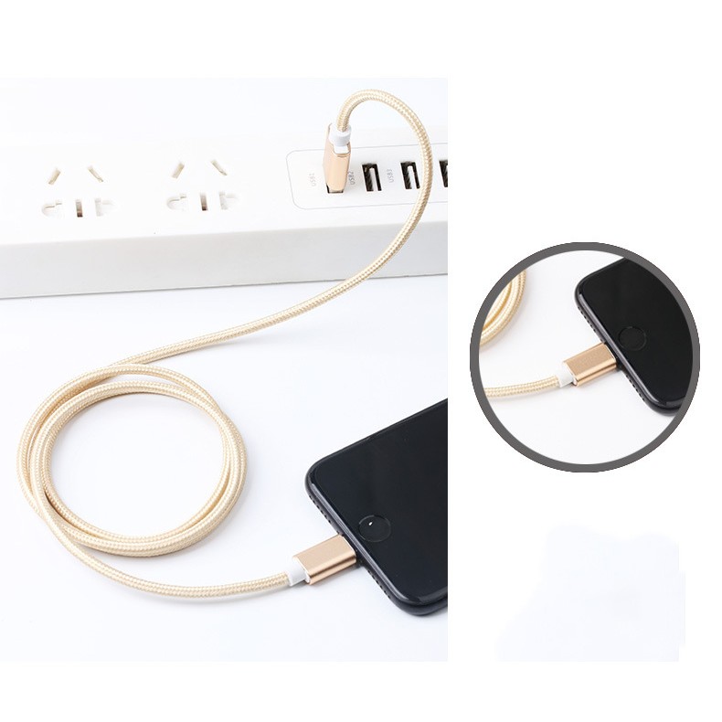 Cáp sạc iphone dây dù chống đứt 1,2m