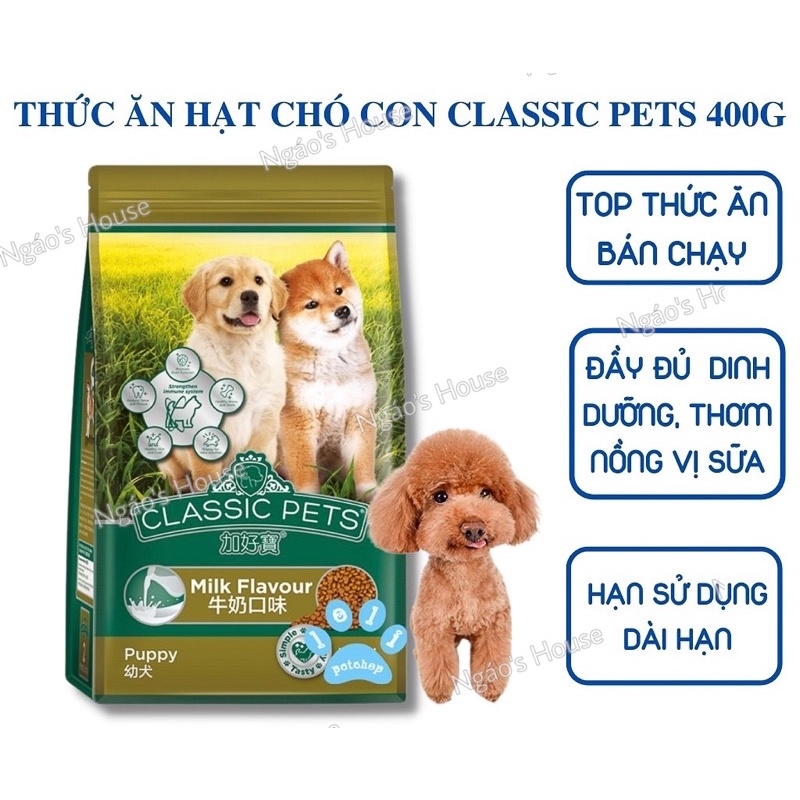 Thức ăn hạt dành cho chó Classic Pets 400gr