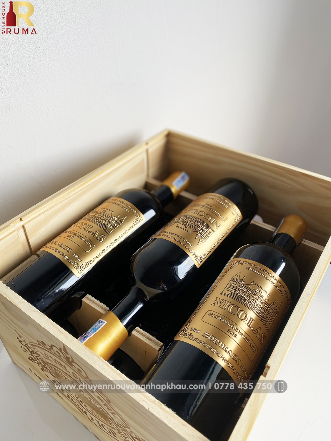 Vang Pháp Nicolas Bordeaux nhập khẩu