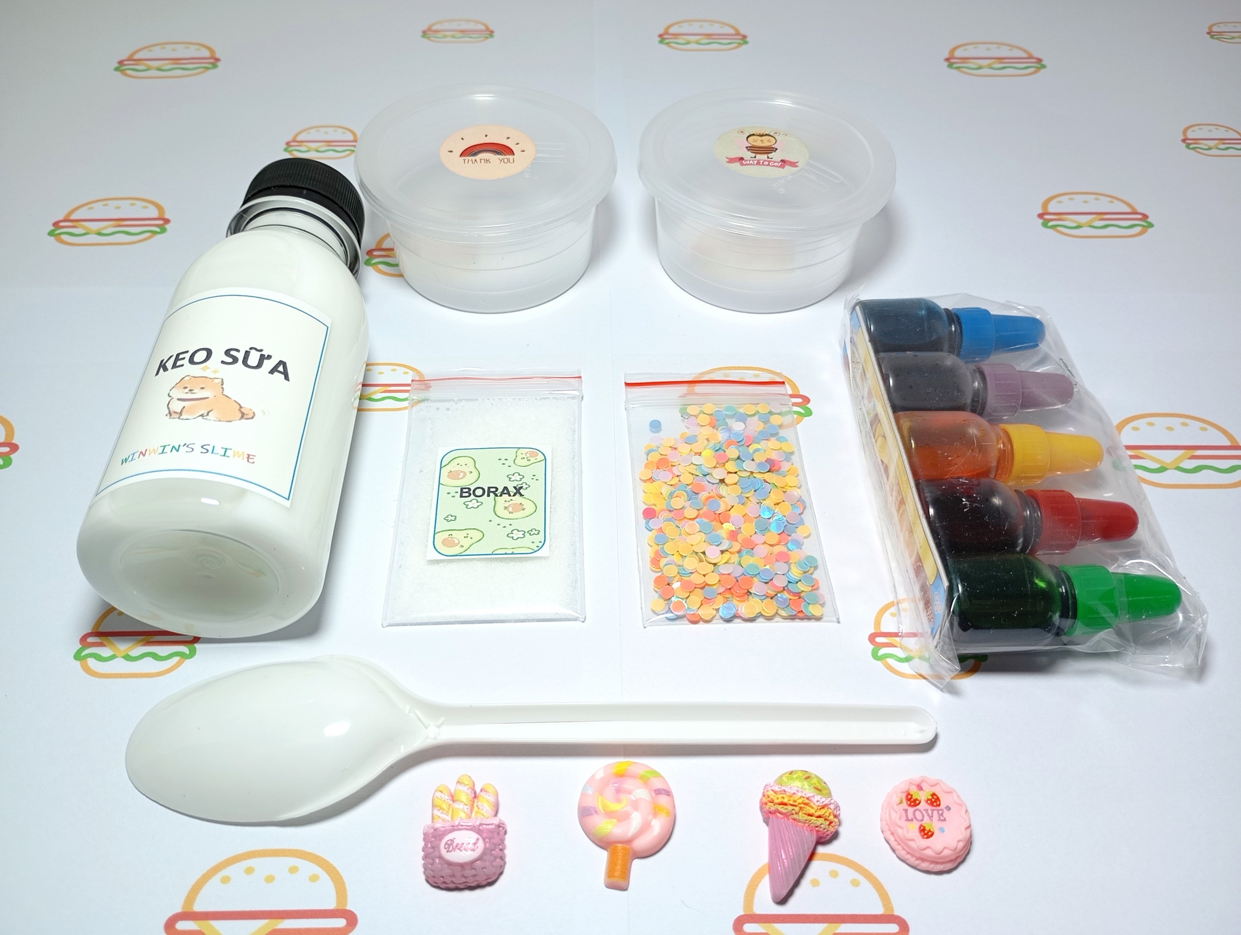 (BK24) KIT LÀM SLIME BASIC - DỤNG CỤ LÀM SLIME CƠ BẢN, AN TOÀN, ĐƠN GIẢN