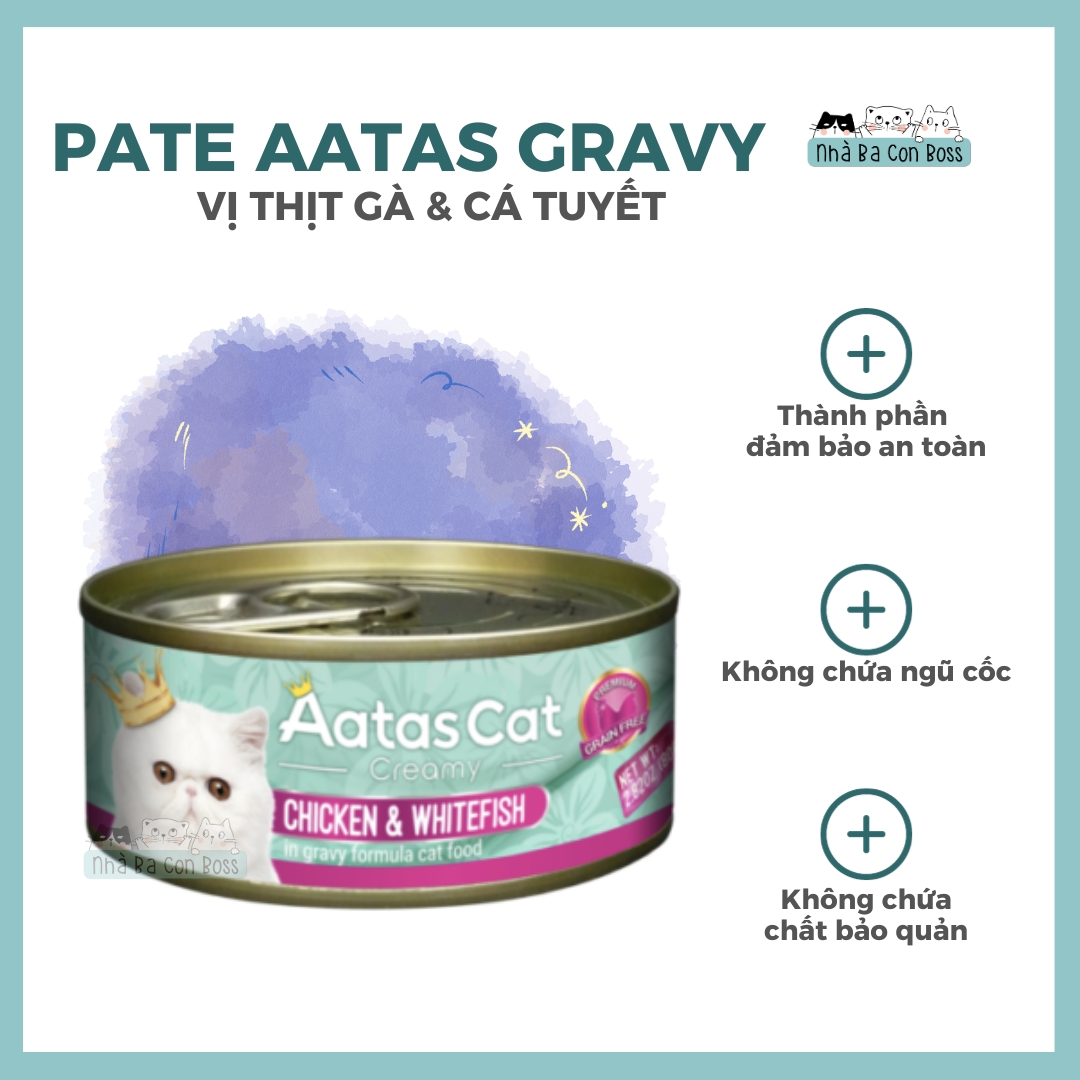 [Lon 80g] Pate Cho Mèo Aatas