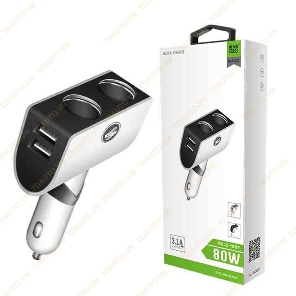Bộ chia tẩu sạc ô tô aolike
