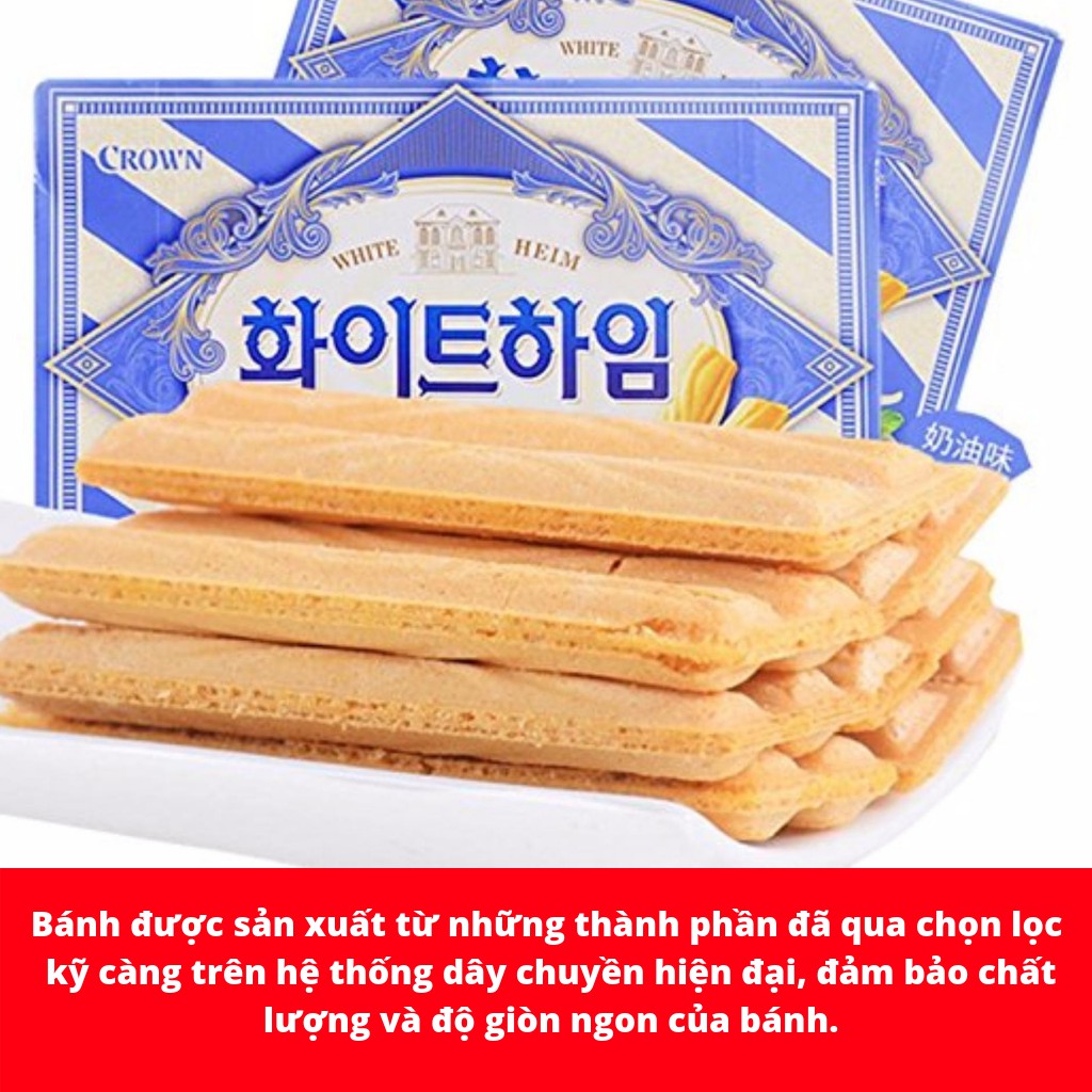 BÁNH CROWN WHITE HEIM HÀN QUỐC HỘP 142G