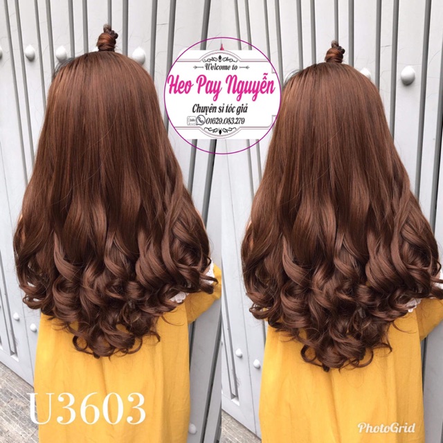Tóc giả kẹp nửa đầu ❤️FREESHIP❤️ Tóc giả kẹp u xoăn 603
