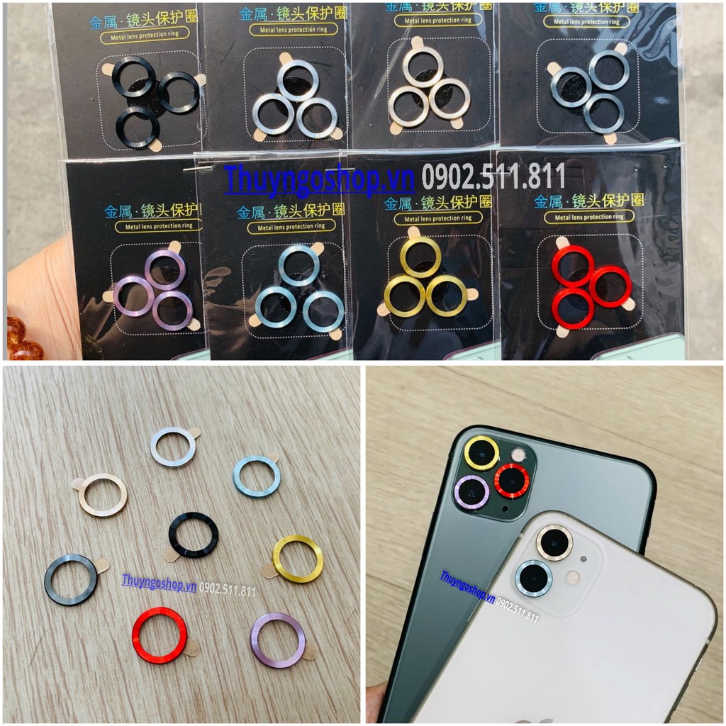 [HCM]Iphone 11/11pro/11pro max - Dán kim loại chống trầy viền camera