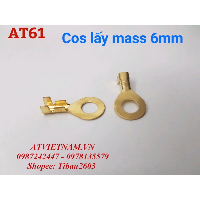 Cos lấy MASS 6mm, Đầu cos xe máy - AT61 (1 bịch 50 cái)