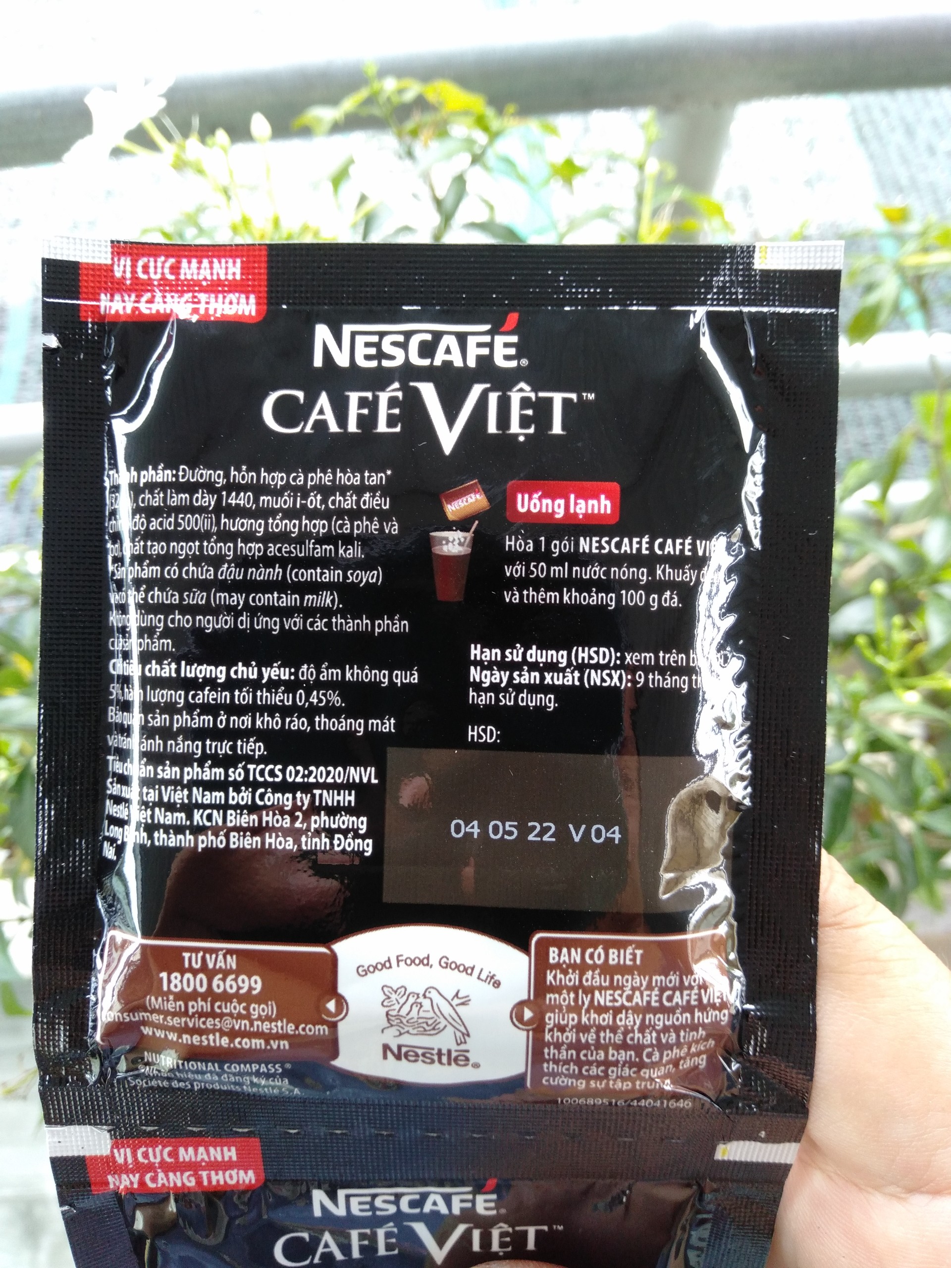 [HCM]Cà phê hòa tan - Nescafe Cafe Việt - Cà phê đen đá  -  Dây (10 gói x16g)