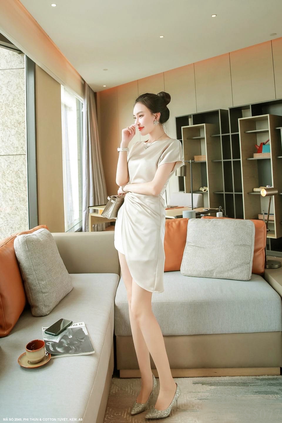 MYDU SHOP | MS 2549 Set Bộ Quần Sọt Màu Kem – Nhẹ Nhàng, Thanh Lịch, Dễ Mặc