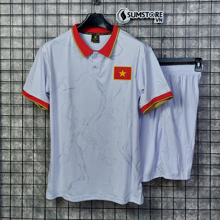 [HCM]Áo Đá Banh Đội Tuyển Việt Nam Trắng Mới - Đồ Thể Thao Bóng Đá 2023