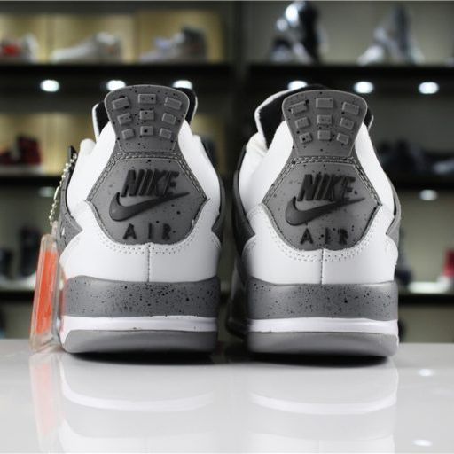 Giày Sneaker J0rdan 4 White Cement ( JD4 xám trắng)