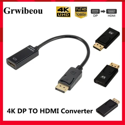 4K DisplayPort to HDMI compatible Adapter Converter Display Port Male DP to Female HD TV Cable Adapter Video Audio For PC TV