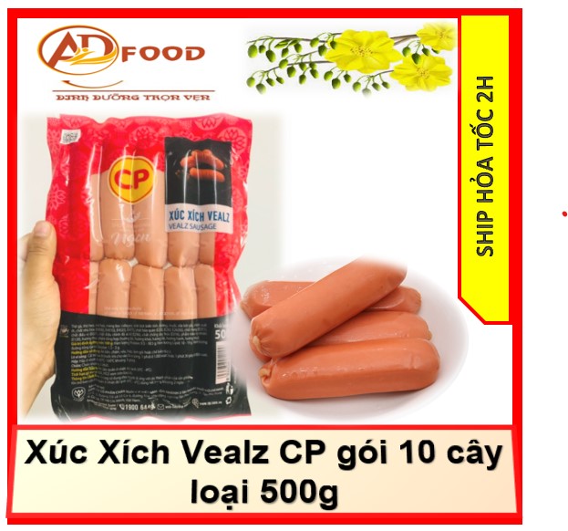Xúc xích vealz cp gói 10 cây loại 500g