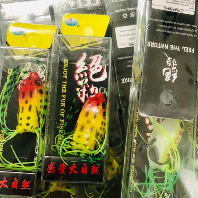 Mồi nhái. giả câu cá Lóc, cá mú kiểu thái  (cam kết đổi trả trong 2 tuần đầu)