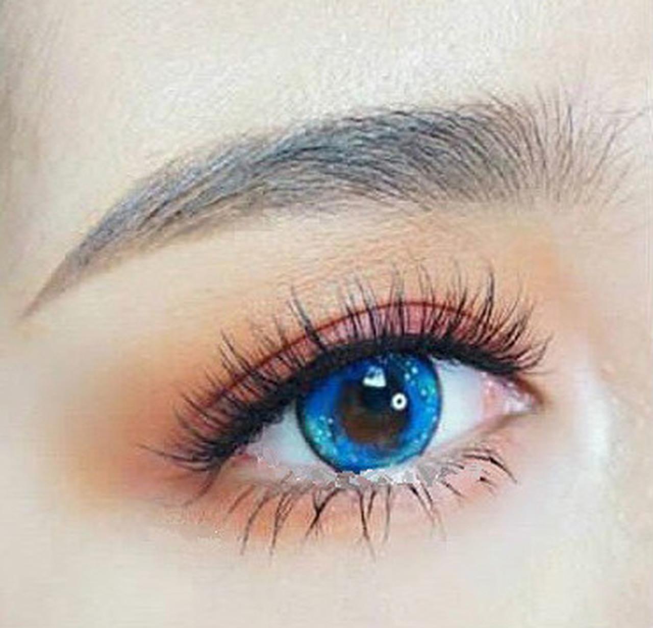 Contact Lens Xanh Galaxy Sử Dụng 1 Năm Tặng Kèm Khay Đựng