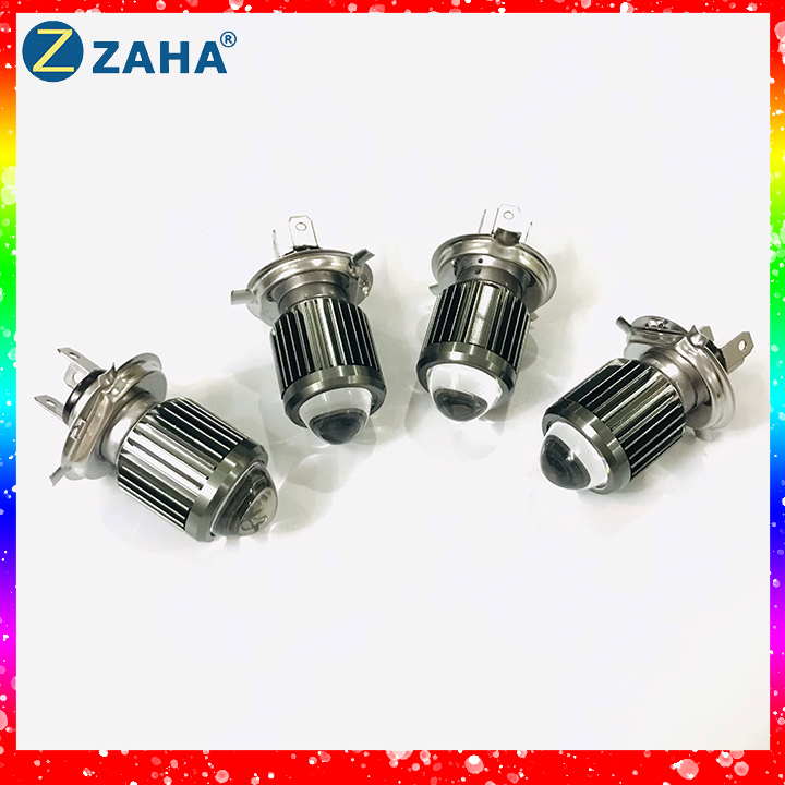 [HCM]Đèn pha led xe máy H4 bi cầu cos vàng pha trắng