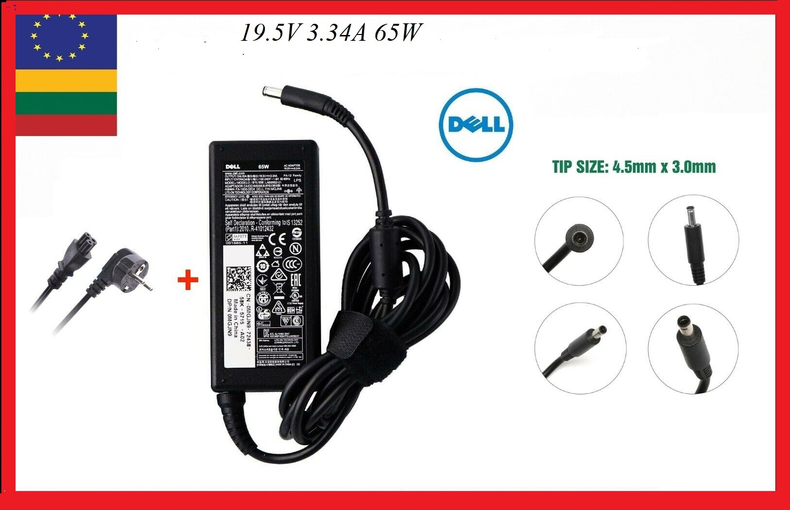 SẠC LAPTOP DELL INSPIRON 14 5000 5490 tặng kèm dây nguồn