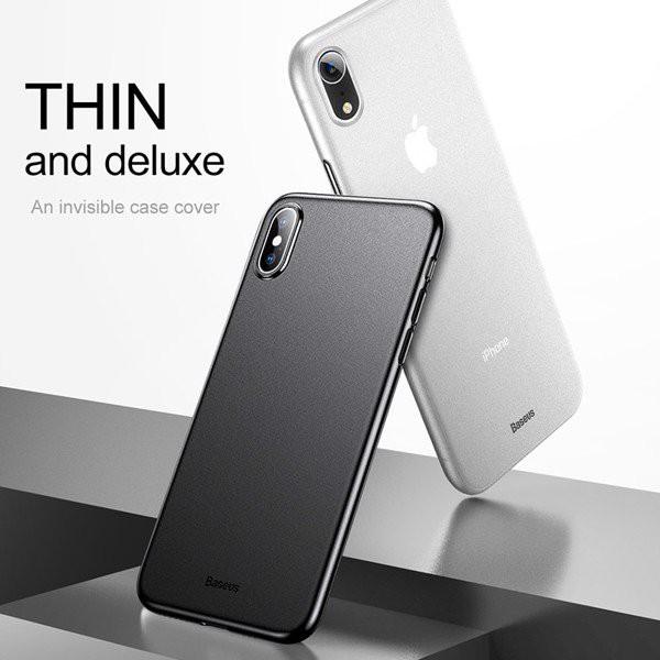 Ốp lưng iPhone XR Siêu mỏng, Chống bám vân tay Baseus 0.45mm Ultra Thin