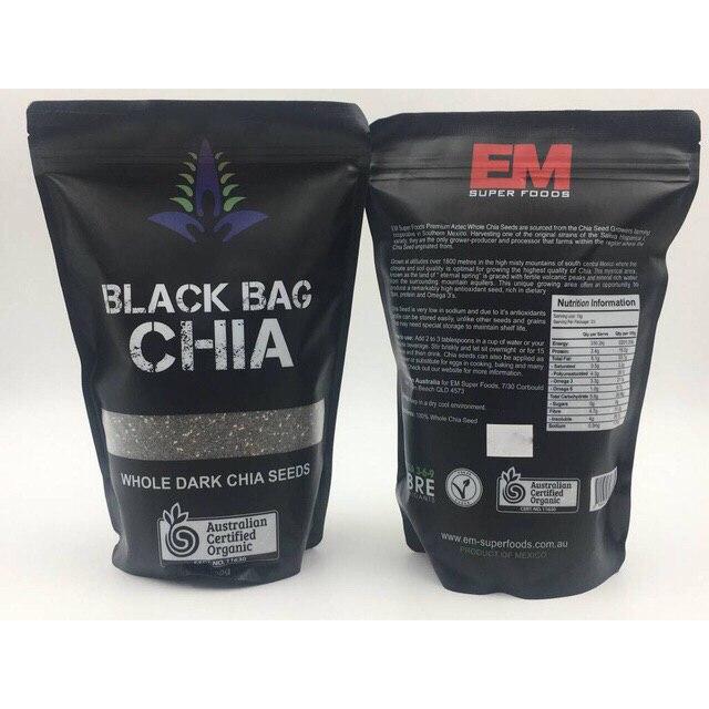 500gr chia black bag úc