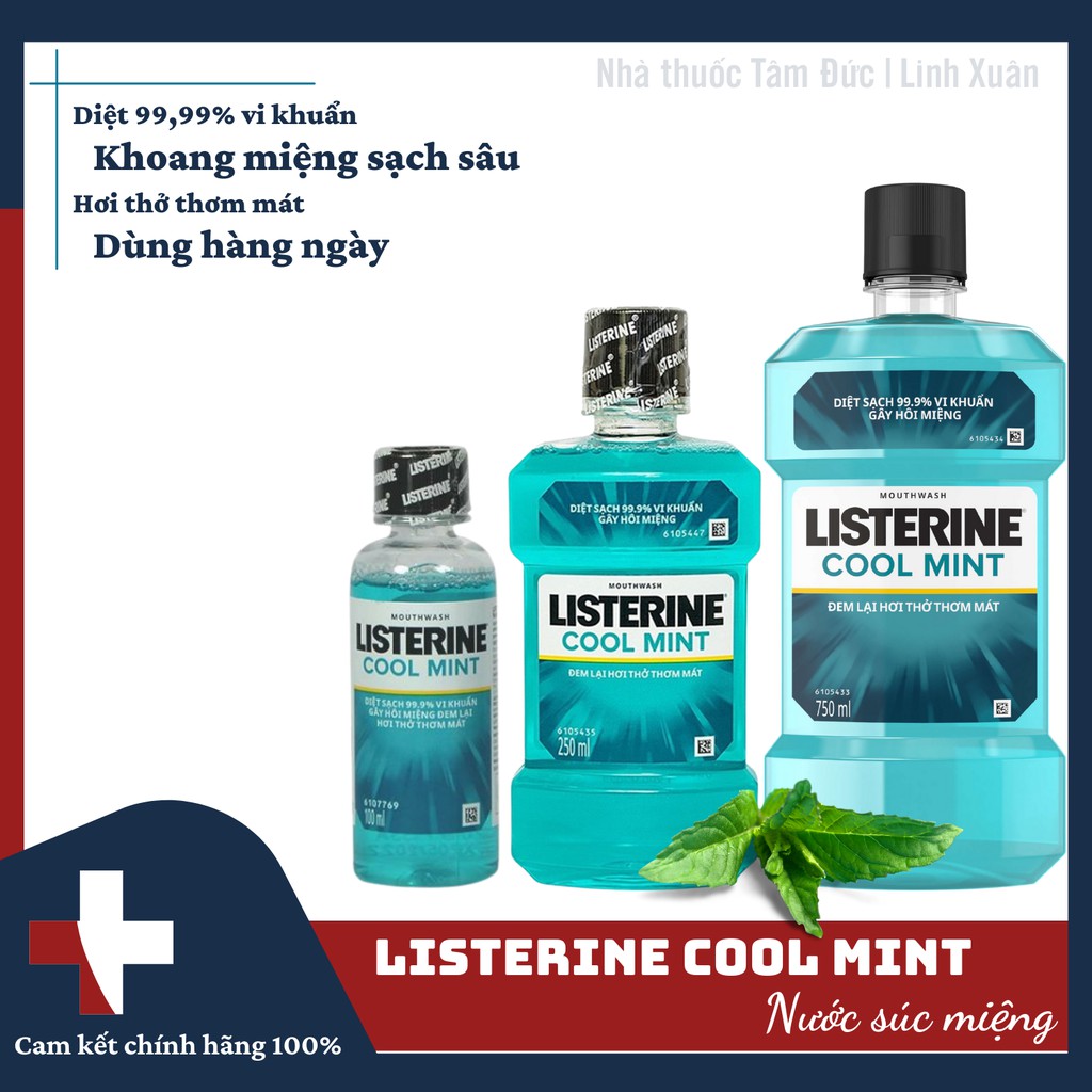 NƯỚC SÚC MIỆNG DIỆT KHUẨN LISTERINE COOL MINT [LISTERIN]
