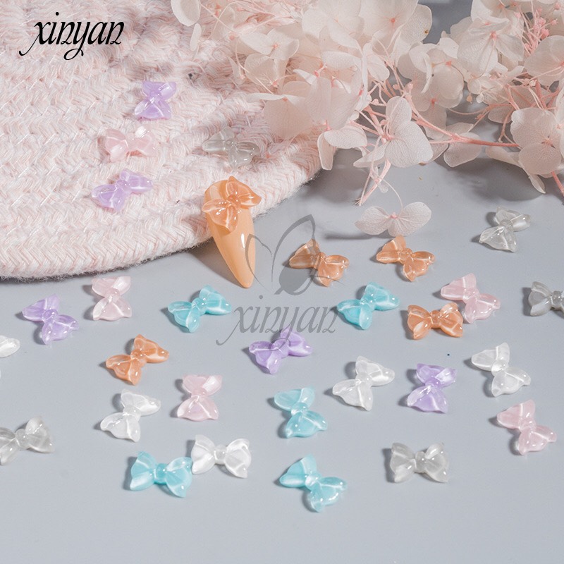 Charm nơ nail gắn móng tay - set 10 cái
