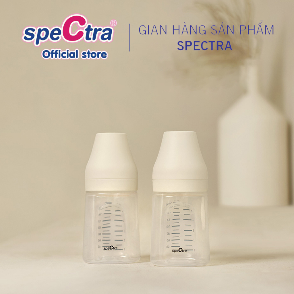 Bộ Hai Bình Cổ Rộng PP Spectra 160ml Chính hãng Hàn Quốc