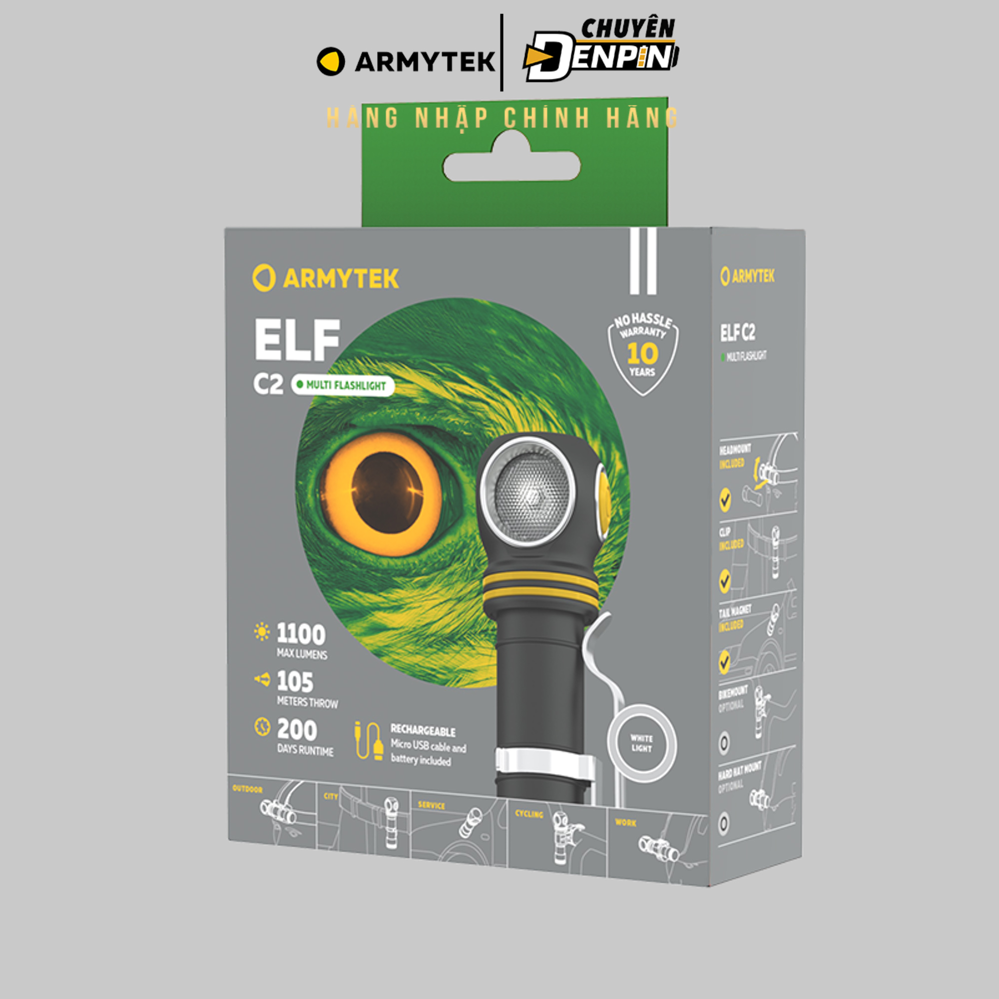 Đèn Pin đội đầu Armytek ELF C2